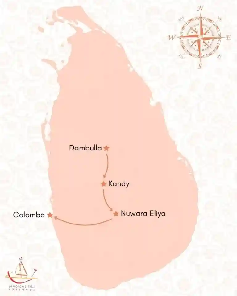 map of budget tour package from magical isle holidays, a travel agency based in new south wales australia with hassle free booking
